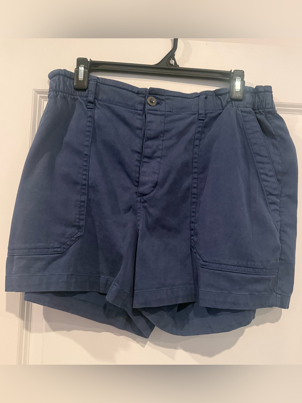 Eddie Bauer Women’s Large Blue Everyday Shorts Hiking Outdoors Elastic Waist